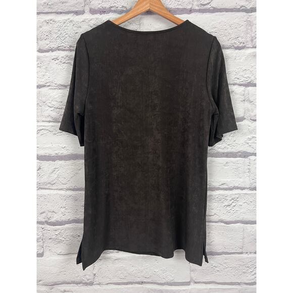 Chico's Womens M Travelers Minimalist Staple Career‎ Coastal Keyhole Neck Tunic - Picture 4 of 12